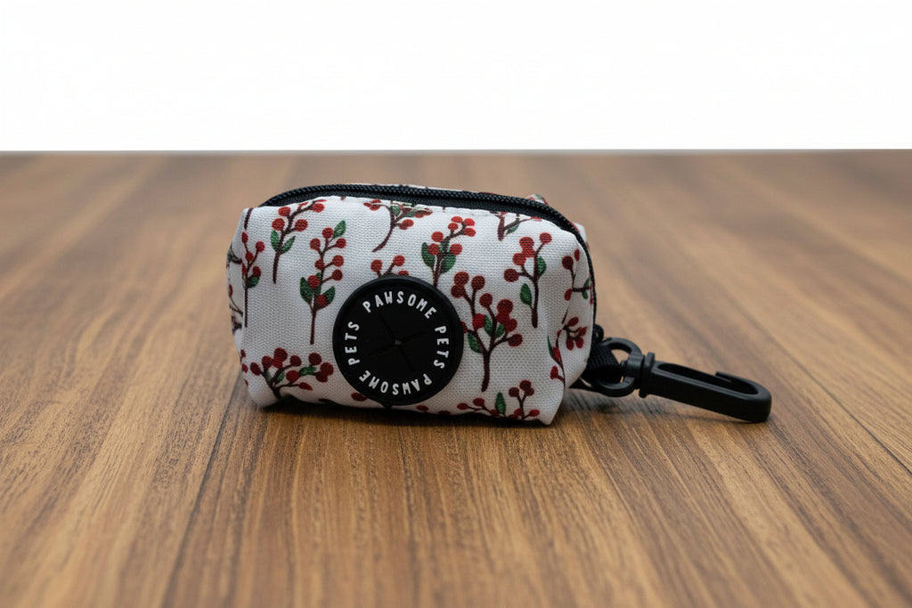 WASTE BAG HOLDER-RED FLORAL
