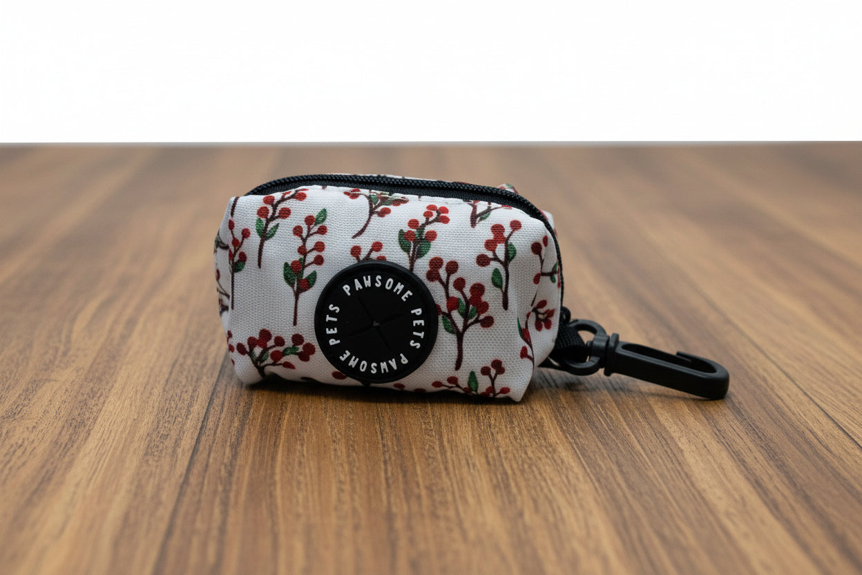 WASTE BAG HOLDER-RED FLORAL