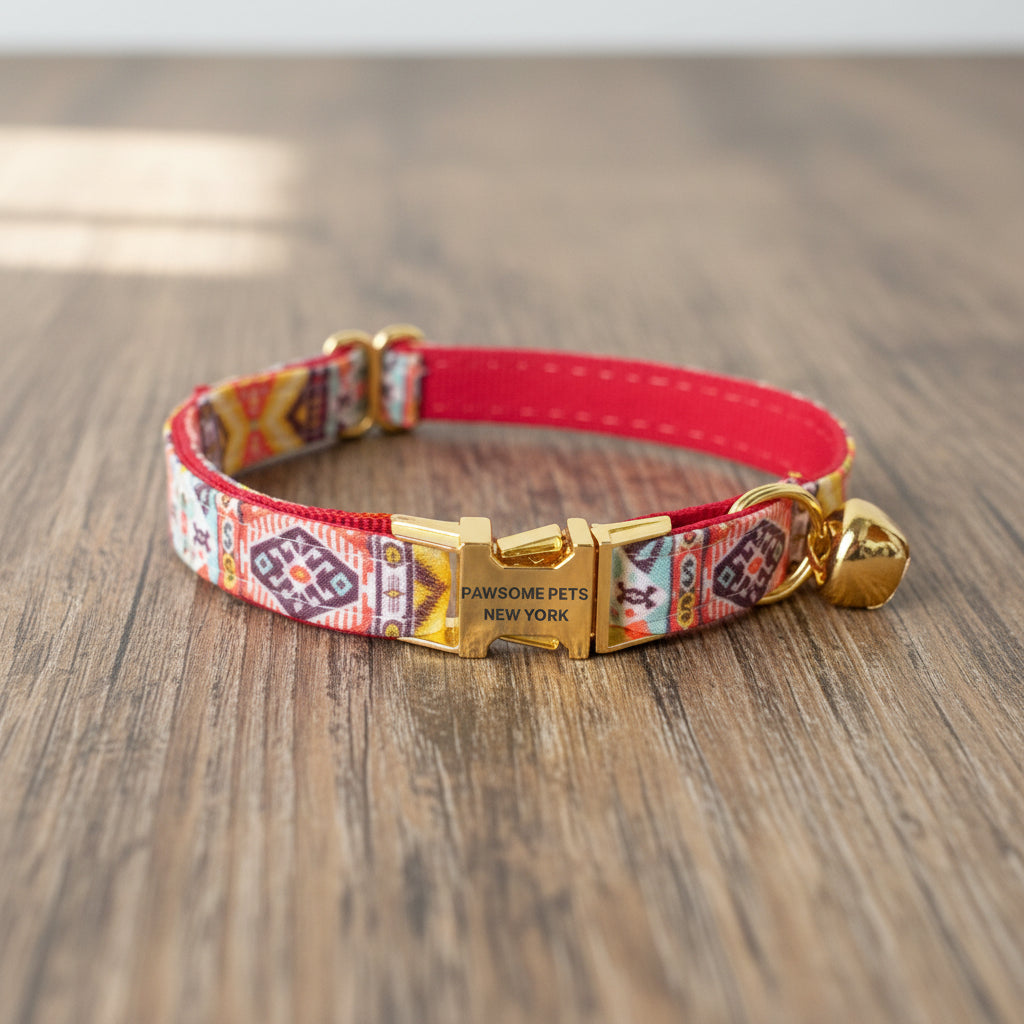 SMALL SIZE DOG & CAT COLLAR - RUBY RED