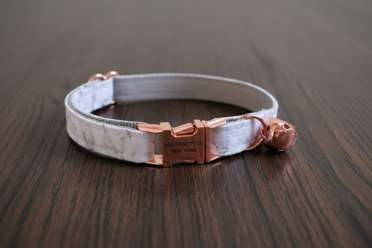 SMALL SIZE DOG & CAT COLLAR - MABLE WHITE