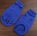 DOG AND CAT CABLE KNIT SWEATER - DARK BLUE