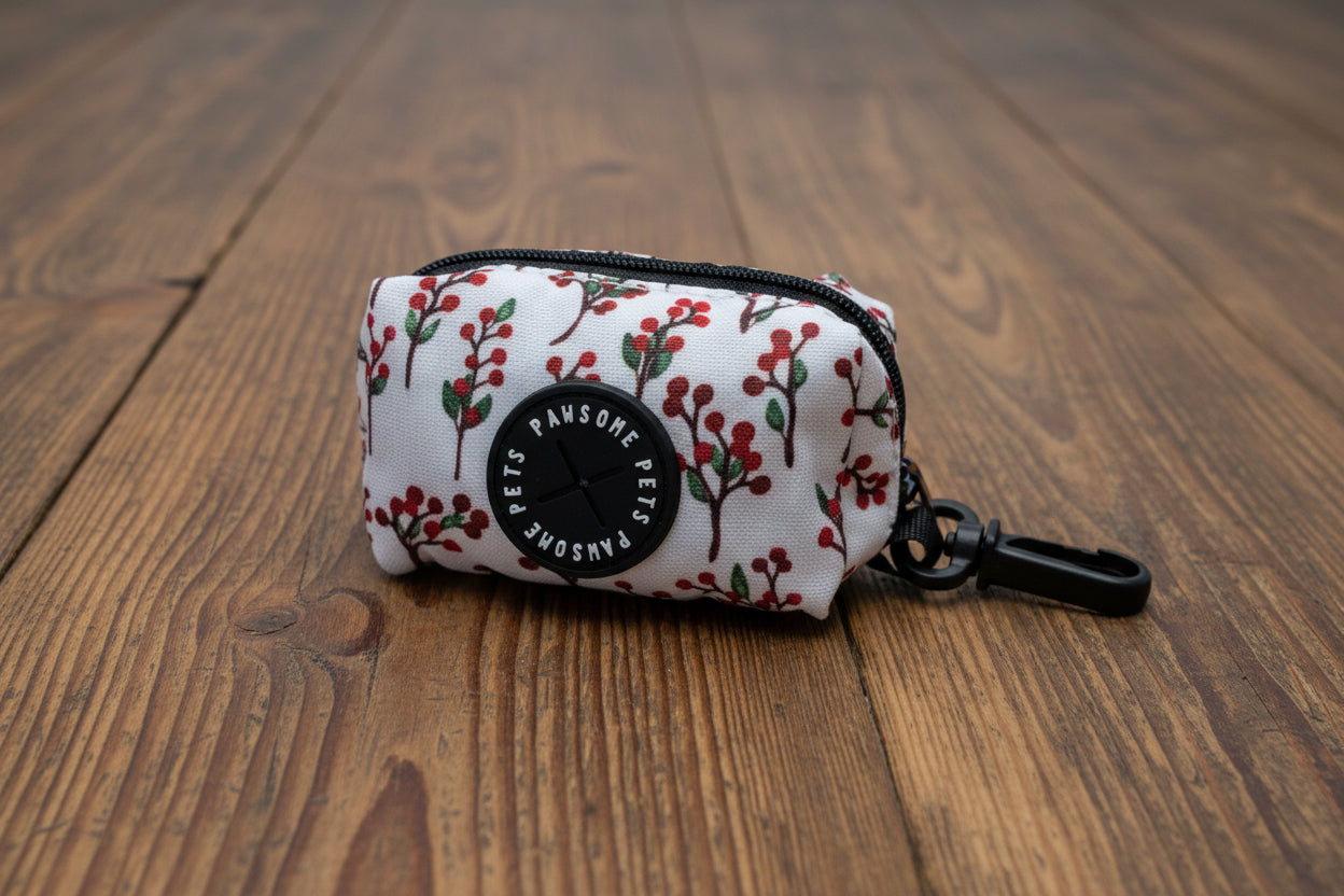 WASTE BAG HOLDER-RED FLORAL