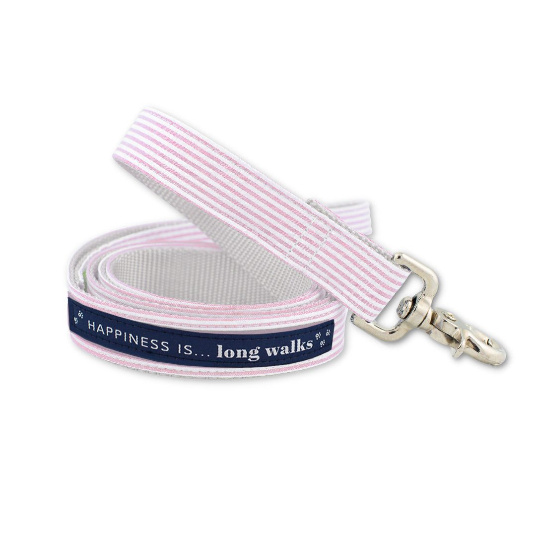 Long Walks Striped Pink Leash